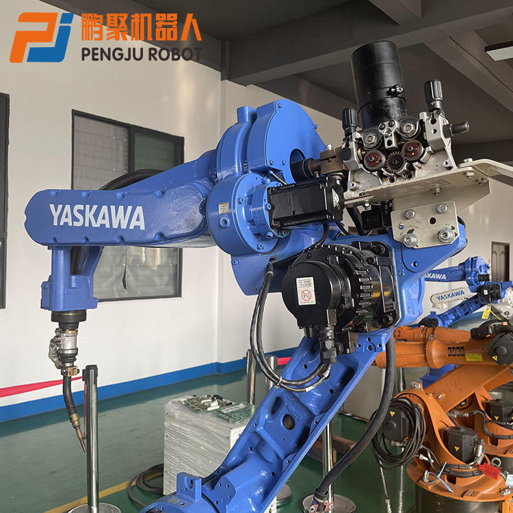 อัตโนมัติอุตสาหกรรมทําให้เป็นไปได้ด้วยหุ่นยนต์ YASKAWA ที่ใช้ โปรแกรมสมาร์ทโฟน พบ Yaskawa MA1400: ความแม่นยํา - การเชื่อมแบบขับเคลื่อน