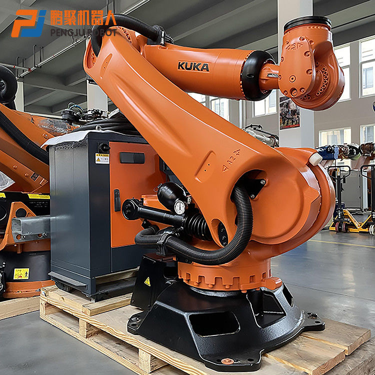 KUKA KR210 R2700 KRC4 การปั่นเส้นโค้ง การปั่นจุด การปั่นพิมพ์ การปรับพัลเลติก การบรรทุกและลดของชิ้นส่วน การตัด