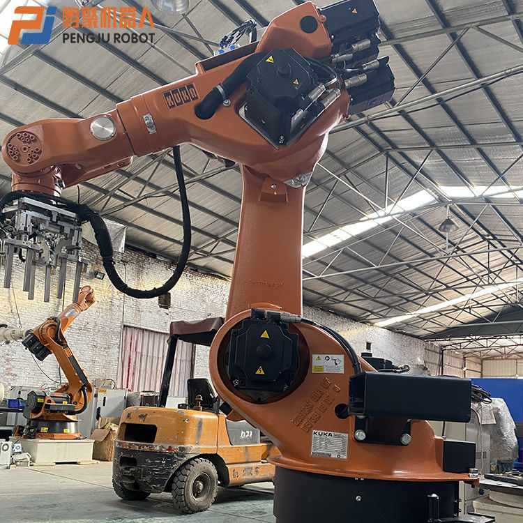 KUKA KR 60-3 การทําพัลเลติซิ่ง การบรรทุกและลดของชิ้นส่วน การแปรรูป การจัดการของชิ้นส่วน การตัดเลเซอร์ การเชื่อมเลเซอร์
