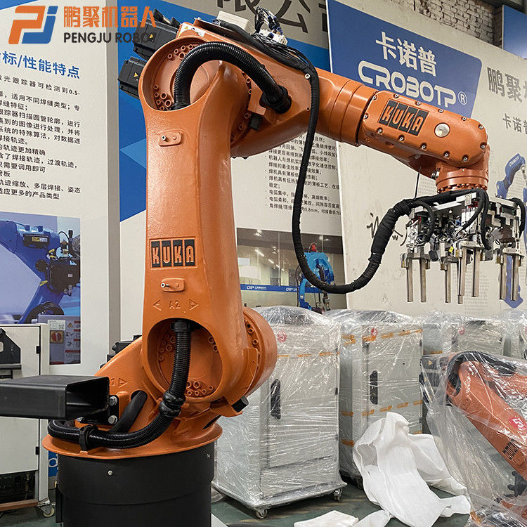 Kuka KR60 หกแกนอัตโนมัติโหลดและยกเลิกการโหลดส่วนต่อขยายแขนหุ่นยนต์ 2033 มม. โหลด 60 กก