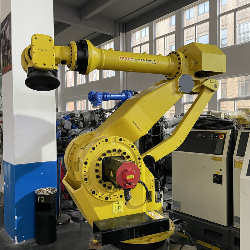 Fanuc M-900iA 350 หุ่นยนต์มือสอง 6 แกน 2655 มิลลิเมตร ติด R30iA เครื่องควบคุม