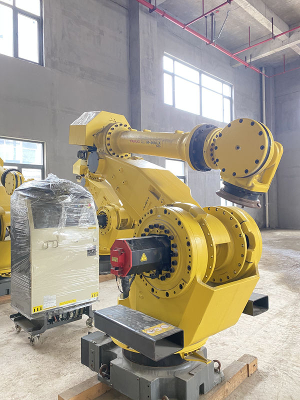 Fanuc M-900iA 350 หุ่นยนต์มือสอง 6 แกน 2655 มิลลิเมตร ติด R30iA เครื่องควบคุม