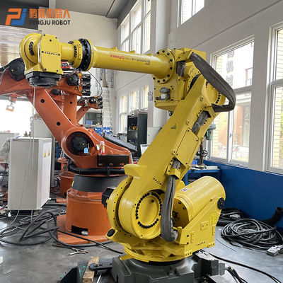 หุ่นยนต์อุตสาหกรรม FANUC มือสอง 2000iB / 165F แขนหุ่นยนต์เชื่อมจุดเชื่อมแบบวางบนแท่นวาง
